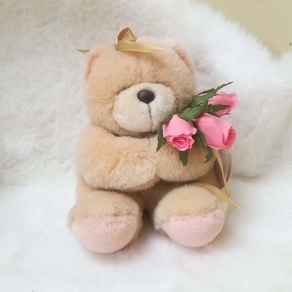 Super Cute Forever Friends Bear with Rose Banquet 6" - Picture 1 of 7